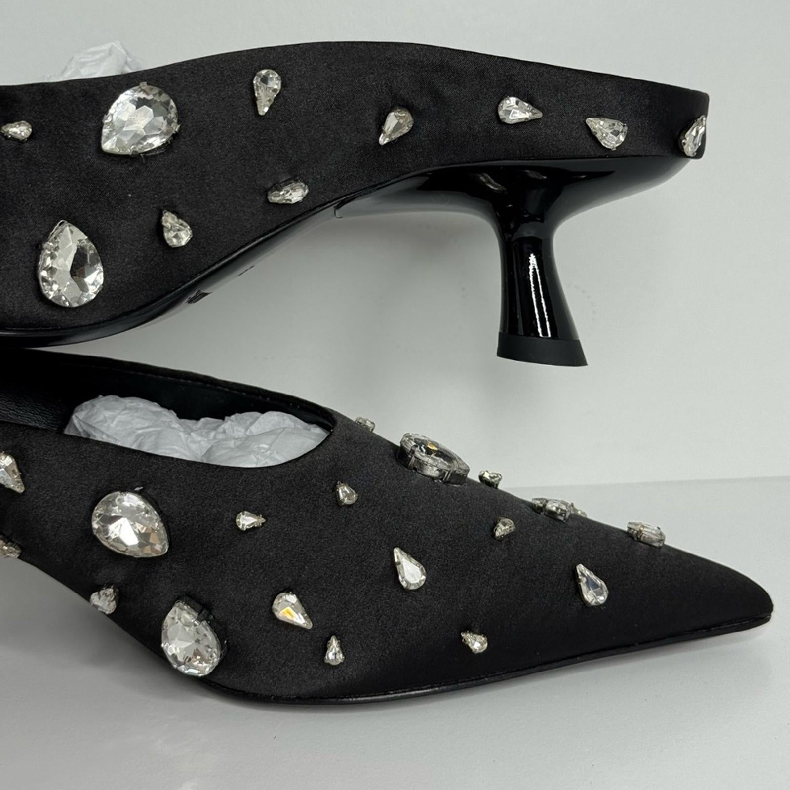 Simonmiller Teardrop Crystal Pointed Gala Mules