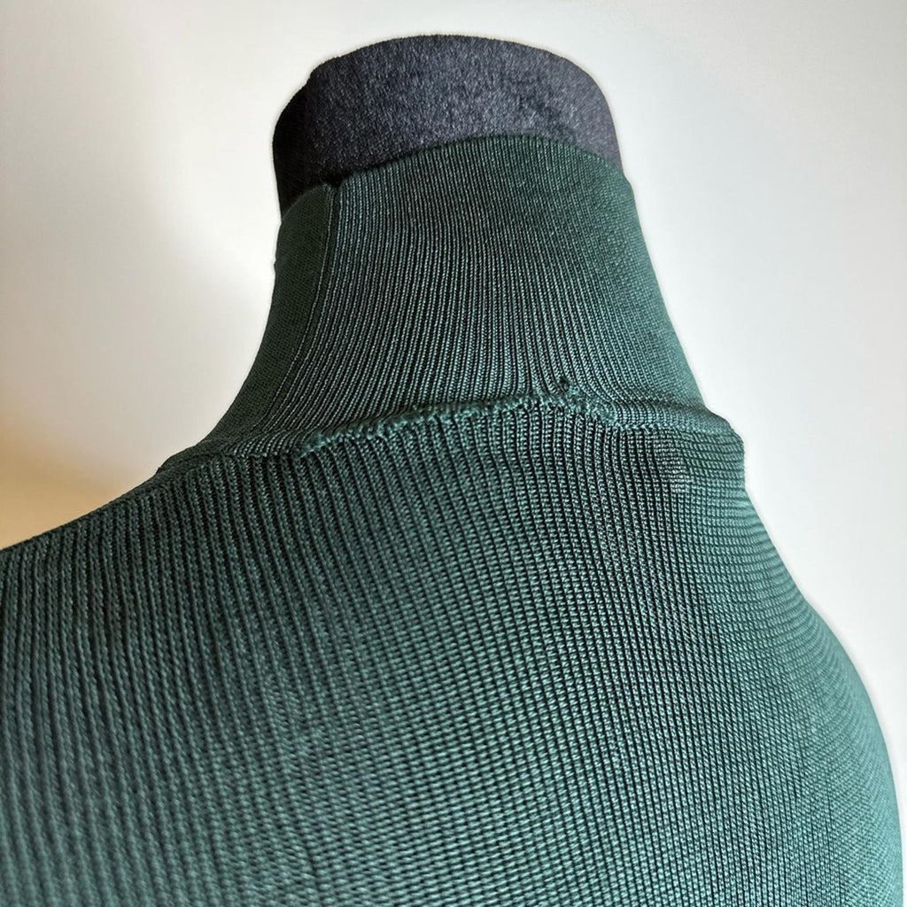 Saint Laurent Mock Neck Long Sleeve Dress