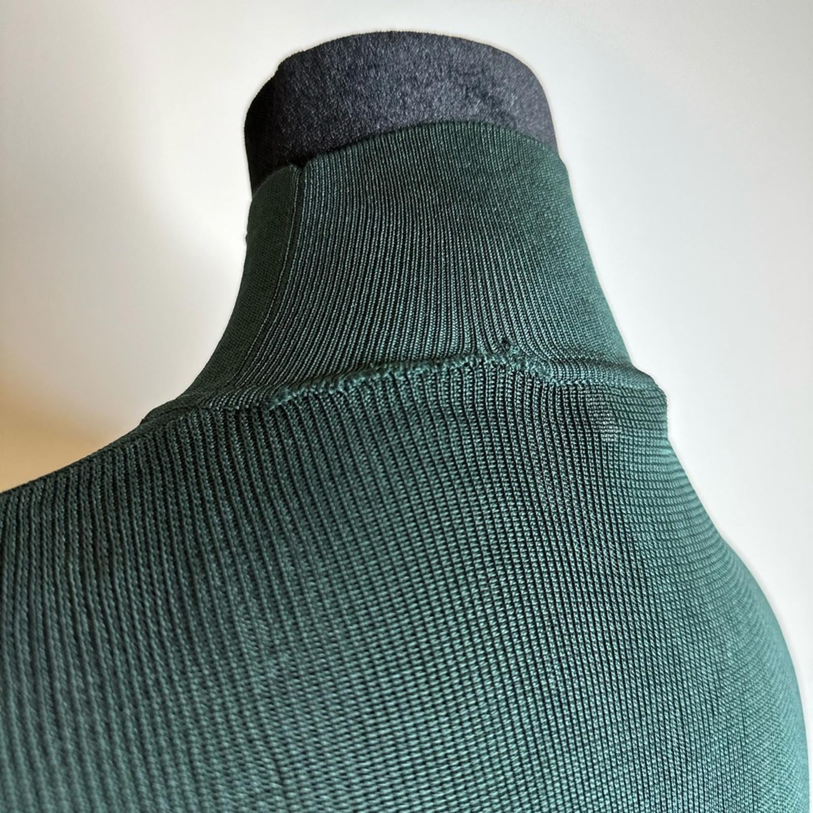 Saint Laurent Mock Neck Long Sleeve Dress