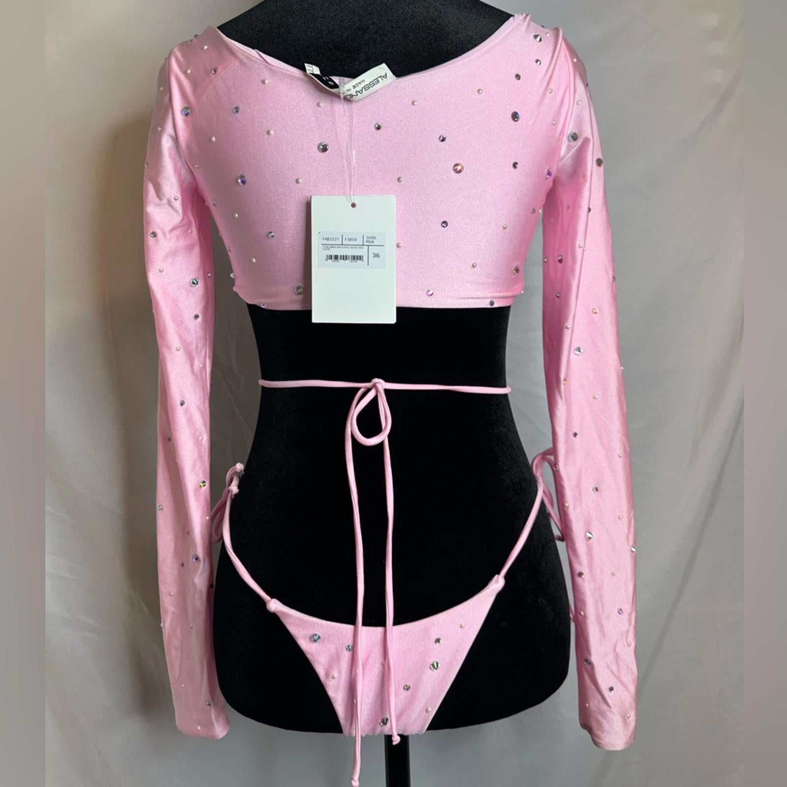 Alessandra Rich Long Sleeve Bikini Set